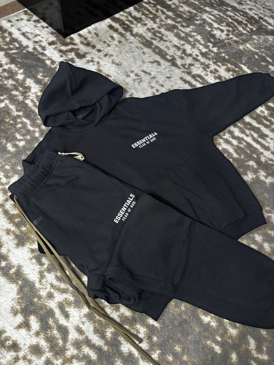 Essentials SS25 ‘BLACK’ Full Tracksuit